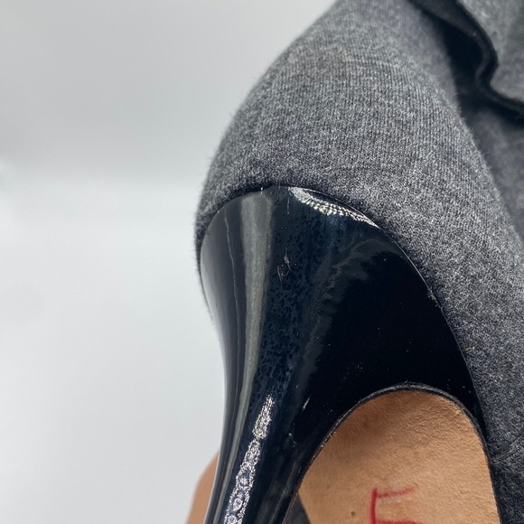 KATE SPADE WOMEN’S BOW FABRIC ANKLE HEEL BOOTIES GRAY SZ 7 - Picture 12 of 12